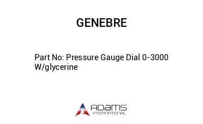 Pressure Gauge Dial 0-3000 W/glycerine