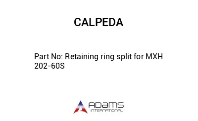 Retaining ring split for MXH 202-60S