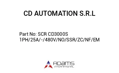 SCR CD3000S 1PH/25A/-/480V/NO/SSR/ZC/NF/EM