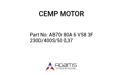 AB70r 80A 6 V58 3F 230D/400S/50 0,37