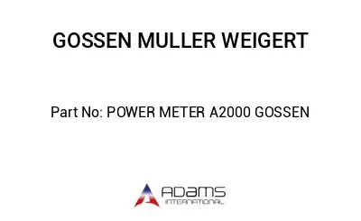 POWER METER A2000 GOSSEN